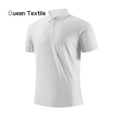 Férfi sport zökkenőmentes nyitott gallér Jacquard Polo